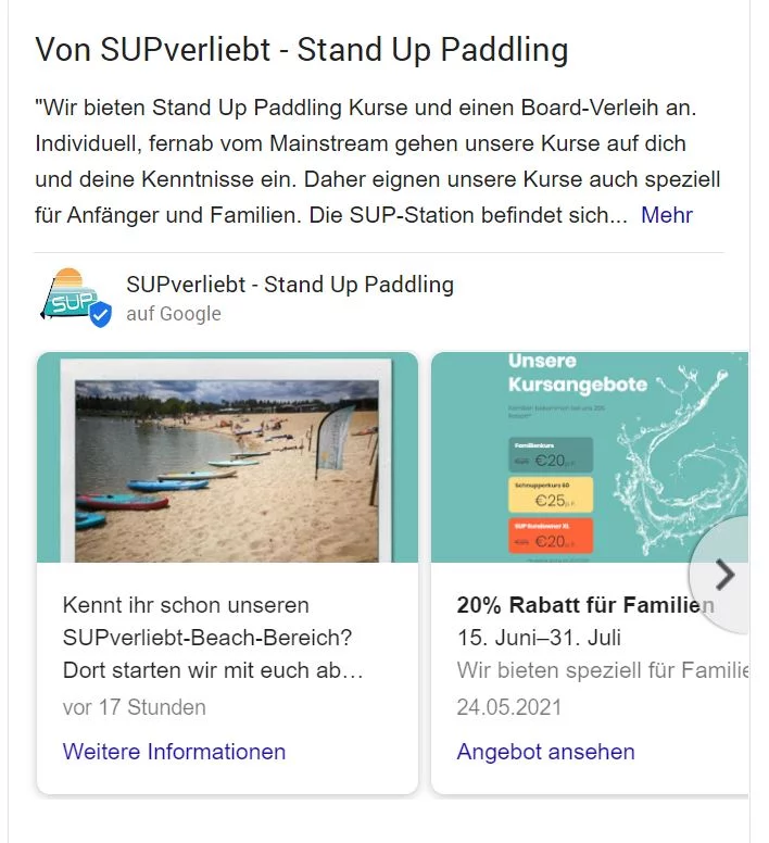 Neue Posts über das Unternehmen